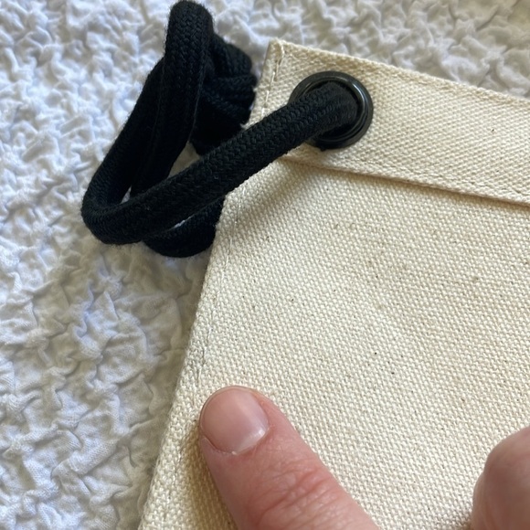 NEW Eres Canvas Logo Wristlet Clutch Cream - Picture 5 of 5